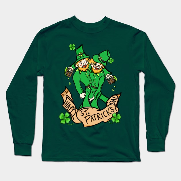 Funny St Patrick's Day Drinking Buddy Long Sleeve T-Shirt by HCreatives